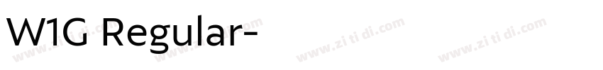 W1G Regular字体转换